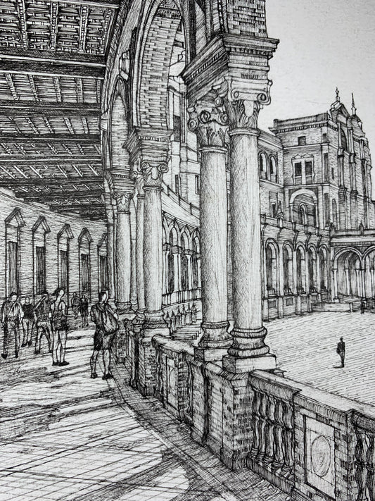 Plaza de España Original Drawing