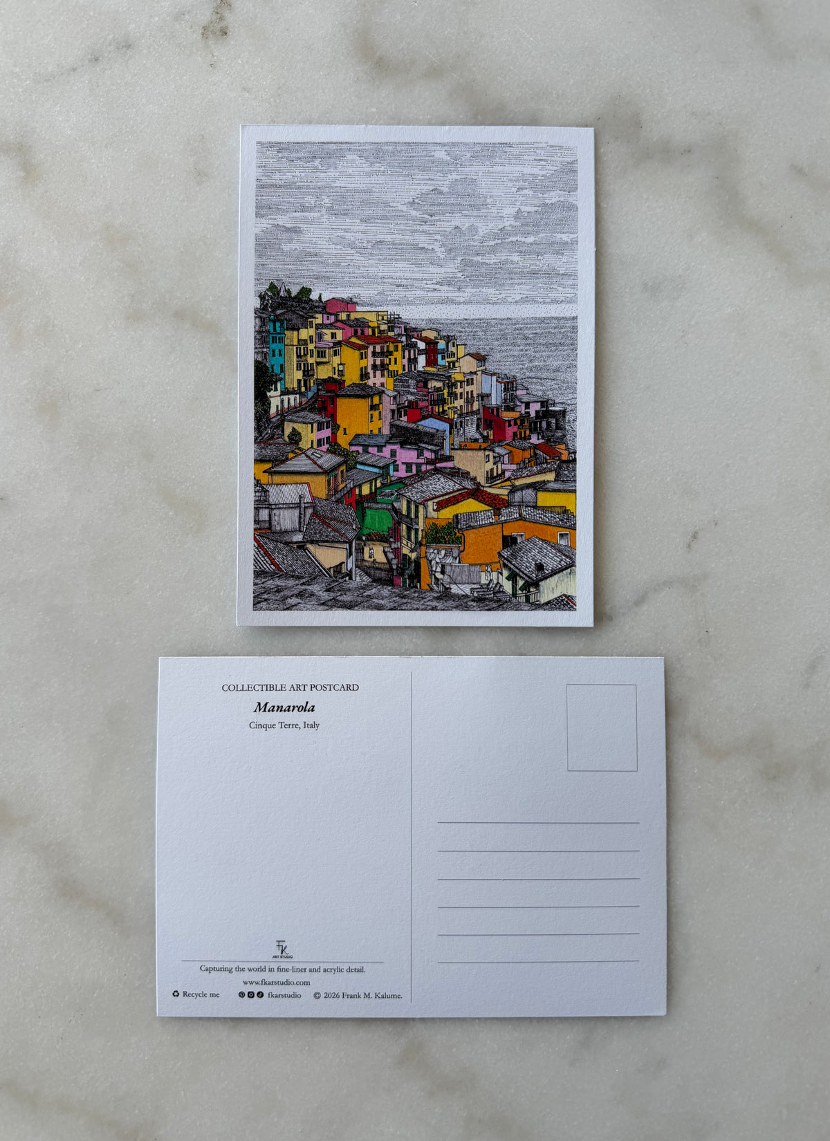 Manarola Fine Art Postcard (Single card)