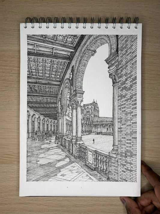 Plaza de España Original Drawing