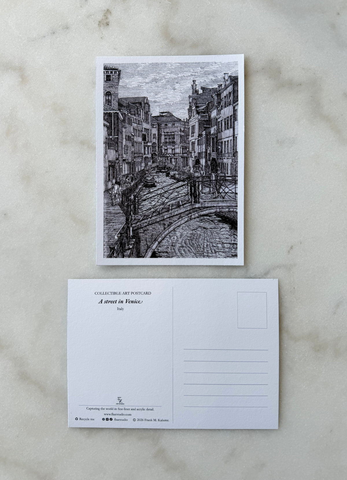 A Street in Venice Postcard (Single Card)