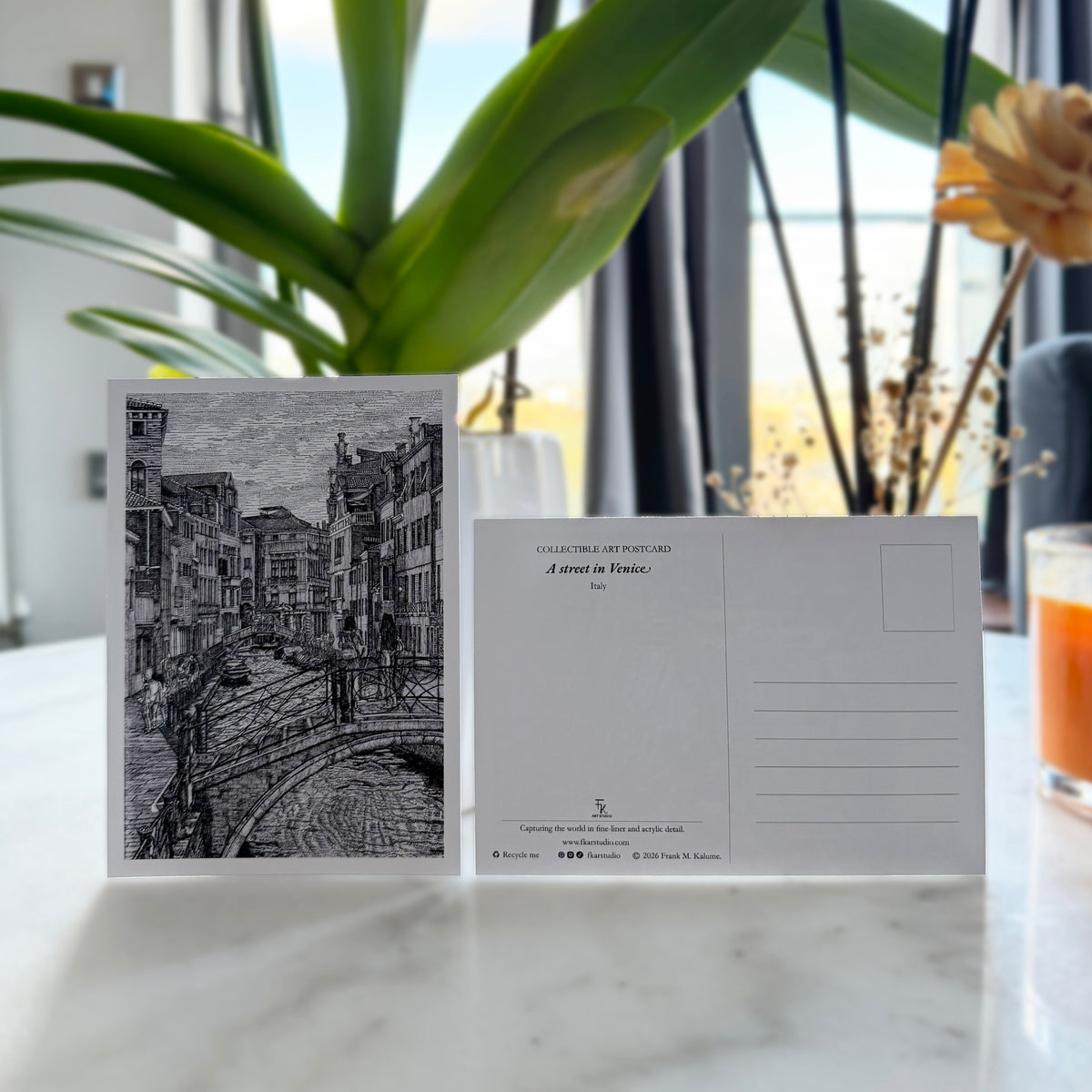 A Street in Venice Postcard (Single Card)