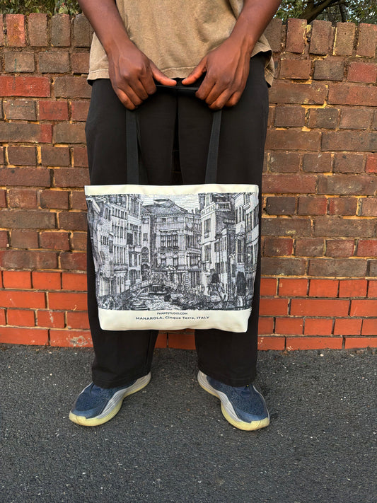 A Street in Venice Recycled Canvas Tote Bag