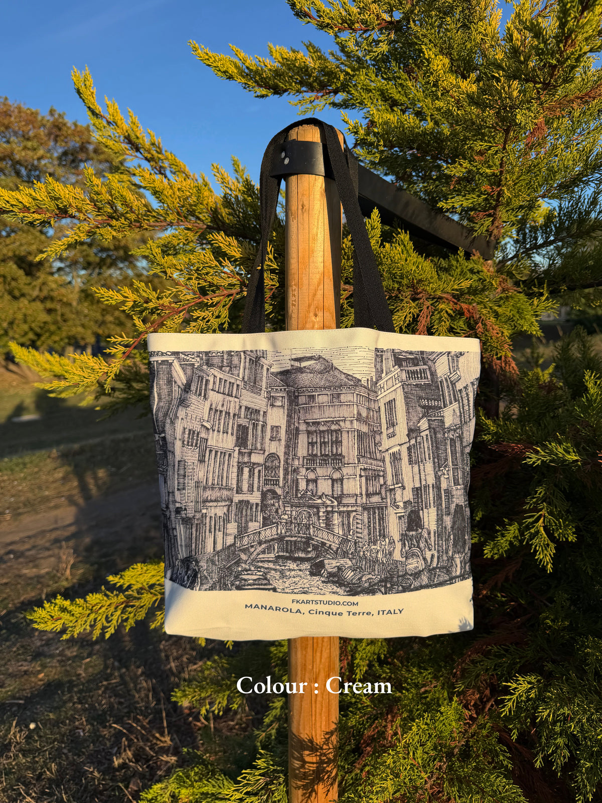 A Street in Venice Recycled Canvas Tote Bag