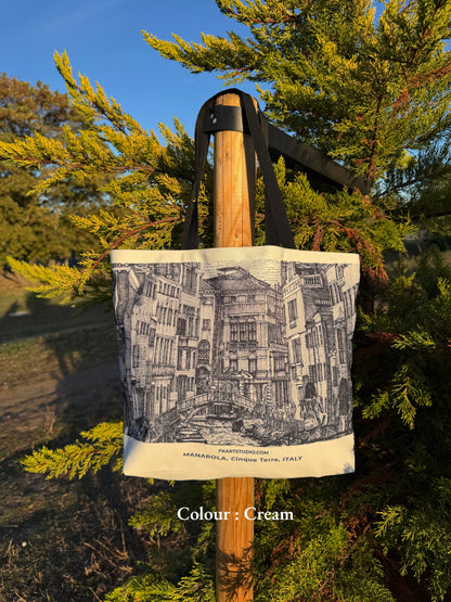 A Street in Venice Recycled Canvas Tote Bag